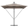 Parasol de cantilever tipo plátano Taupé 249 x 249 x 250 cm