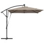 Parasol de cantilever tipo plátano Taupé 249 x 249 x 250 cm
