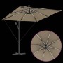 Parasol de cantilever tipo plátano Taupé 249 x 249 x 250 cm
