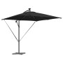 Parasol de cantilever tipo plátano Negro 249 x 249 x 250 cm