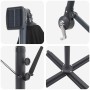 Parasol de cantilever tipo plátano Negro 249 x 249 x 250 cm