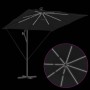 Parasol de cantilever tipo plátano Negro 249 x 249 x 250 cm