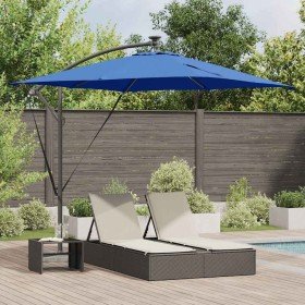 Parasol de cantilever tipo plátano Azul 249 x 249 x 250 cm