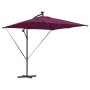 Parasol de cantilever tipo plátano Rojo burdeos