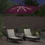 Parasol de cantilever tipo plátano Rojo burdeos