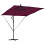 Parasol de cantilever tipo plátano Rojo burdeos