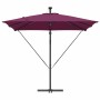 Parasol de cantilever tipo plátano Rojo burdeos