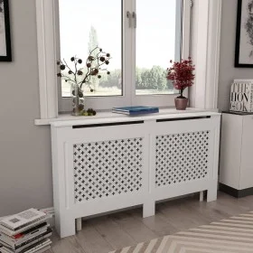 MDF weiße Heizkörperabdeckung 152x19x81,5 cm von vidaXL, Zubehör für Heizkörper - Ref: Foro24-284324, Preis: 108,39 €, Rabatt: %