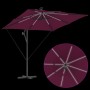 Parasol de cantilever tipo plátano Rojo burdeos