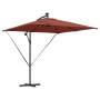 Parasol de cantilever tipo plátano Terracota 249 x 249 x 250 cm