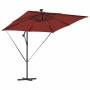 Parasol de cantilever tipo plátano Terracota 249 x 249 x 250 cm