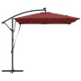 Parasol de cantilever tipo plátano Terracota 249 x 249 x 250 cm