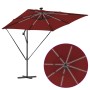 Parasol de cantilever tipo plátano Terracota 249 x 249 x 250 cm