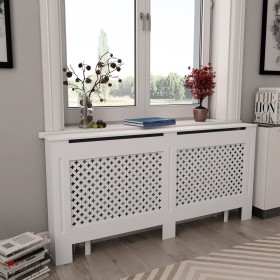Weiße MDF-Heizkörperabdeckung 172x19x81,5 cm von vidaXL, Zubehör für Heizkörper - Ref: Foro24-284325, Preis: 118,25 €, Rabatt: %