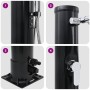 Ducha Solar Exterior Negro 217 cm PVC y aluminio