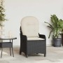 Sillón reclinable Negro 56 x 66 x 95cm ratán sintético