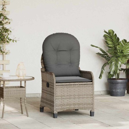Sillón reclinable Gris 56 x 66 x 95cm ratán sintético en Sillas de jardín | Comprar online en Foro24