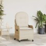 Sillón reclinable Beige 56 x 66 x 95cm ratán sintético
