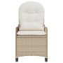 Sillón reclinable Beige 56 x 66 x 95cm ratán sintético