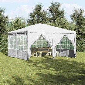 Carpa de Fiesta Blanco 400 x 400 x 266 cm Poliéster y Acero