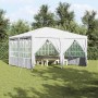Carpa de Fiesta Blanco 400 x 400 x 266 cm Poliéster y Acero