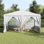 Carpa de Fiesta Blanco 400 x 400 x 266 cm Poliéster y Acero