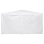 Carpa de Fiesta Blanco 400 x 400 x 266 cm Poliéster y Acero