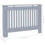Anthrazitgraue MDF-Kühlerabdeckung 112x19x81,5 cm von vidaXL, Zubehör für Heizkörper - Ref: Foro24-288173, Preis: 76,17 €, Ra...