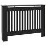 Cubierta para radiador MDF negro 112x19x81,5 cm