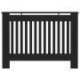 Cubierta para radiador MDF negro 112x19x81,5 cm