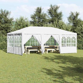 Carpa de Fiesta Blanco 600 x 400 x 266 cm Poliéster y Acero