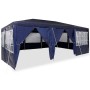 Carpa de Fiesta Azul y Blanco 600 x 400 x 266 cm