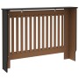 Cubierta para radiador MDF negro 112x19x81,5 cm