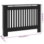 Cubierta para radiador MDF negro 112x19x81,5 cm
