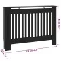 Schwarze MDF-Heizkörperabdeckung 112x19x81,5 cm von vidaXL, Zubehör für Heizkörper - Ref: Foro24-288174, Preis: 77,71 €, Raba...