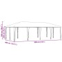 Carpa de Fiesta Blanco 800 x 400 x 266 cm Poliéster y Acero