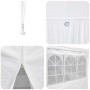 Carpa de Fiesta Blanco 800 x 400 x 266 cm Poliéster y Acero