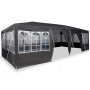 Carpa de Fiesta Antracita y Blanco 800 x 400 x 266 cm