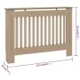 Cubierta para radiador MDF 112x19x81,5cm de vidaXL, Accesorios para radiadores de calefacción - Ref: Foro24-288175, Precio: 5...