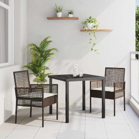 Silla de Jardín 2 pcs Marrón 53 x 60 x 85cm ratán sintético