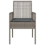 Silla de Jardín 2 pcs Gris 53 x 60 x 85cm ratán sintético en Sillas de jardín | Comprar online en Foro24