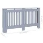Anthracite gray MDF radiator cover 152x19x81.5 cm by vidaXL, Accessories for heating radiators - Ref: Foro24-288176, Price: 7...