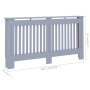 Anthrazitgraue MDF-Heizkörperabdeckung 152x19x81,5 cm von vidaXL, Zubehör für Heizkörper - Ref: Foro24-288176, Preis: 84,47 €...