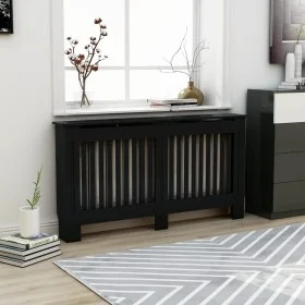 Schwarze MDF-Heizkörperabdeckung 152x19x81,5 cm von vidaXL, Zubehör für Heizkörper - Ref: Foro24-288177, Preis: 98,63 €, Raba...