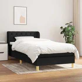 Box spring bed with black fabric mattress 80x200 cm by vidaXL, Beds and slatted bases - Ref: Foro24-3126999, Price: 290,25 €,...