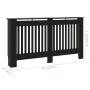Schwarze MDF-Heizkörperabdeckung 152x19x81,5 cm von vidaXL, Zubehör für Heizkörper - Ref: Foro24-288177, Preis: 98,63 €, Raba...