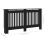Schwarze MDF-Heizkörperabdeckung 152x19x81,5 cm von vidaXL, Zubehör für Heizkörper - Ref: Foro24-288177, Preis: 104,80 €, Rab...