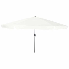 Parasol de jardín Blanco y Negro 395 x 395 x 245 cm