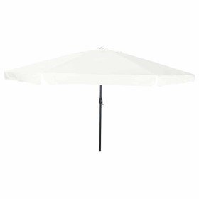 Parasol de jardín Blanco y Negro 395 x 395 x 245 cm