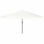 Parasol de jardín Blanco y Negro 395 x 395 x 245 cm